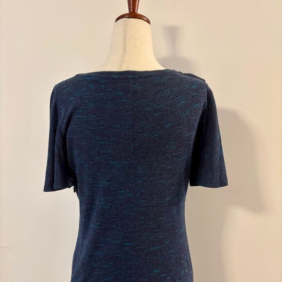 Dolan Left Coast Collection Blue Dress Size 8 Lined Handkerchief Hem Ruffle - Picture 8 of 13